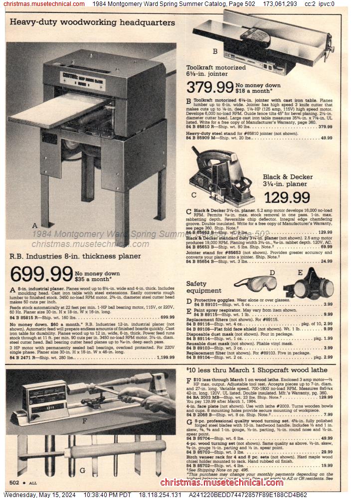 1984 Montgomery Ward Spring Summer Catalog, Page 502