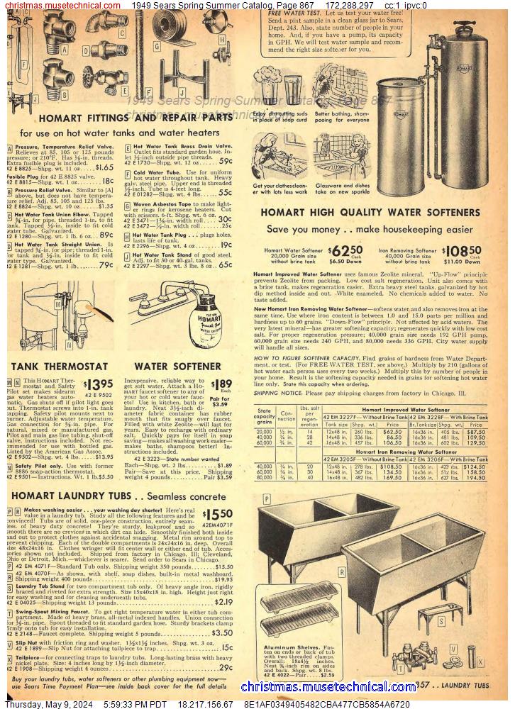 1949 Sears Spring Summer Catalog, Page 867