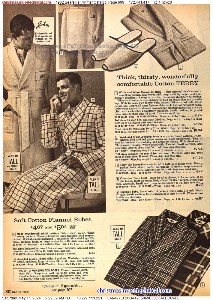 1962 Sears Fall Winter Catalog, Page 699