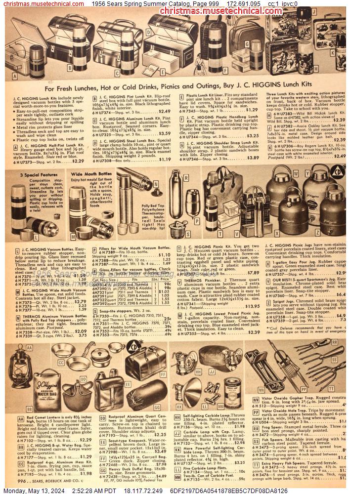 1956 Sears Spring Summer Catalog, Page 999