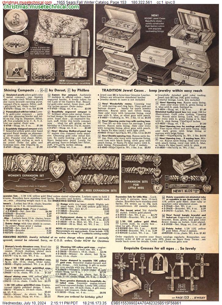 1955 Sears Fall Winter Catalog, Page 153