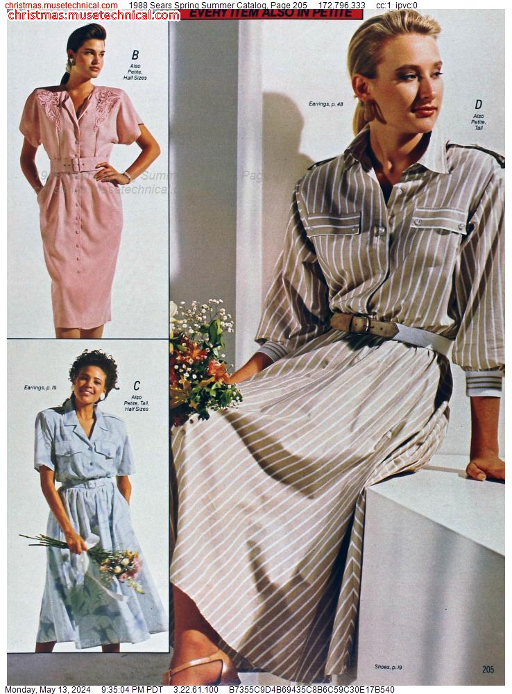 1988 Sears Spring Summer Catalog, Page 205