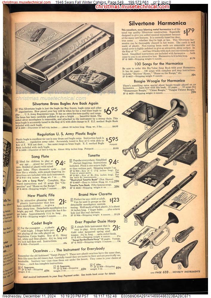 1946 Sears Fall Winter Catalog, Page 549