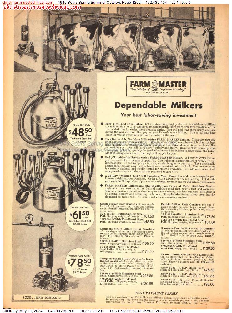 1946 Sears Spring Summer Catalog, Page 1262