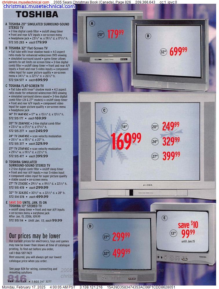 2005 Sears Christmas Book (Canada), Page 826