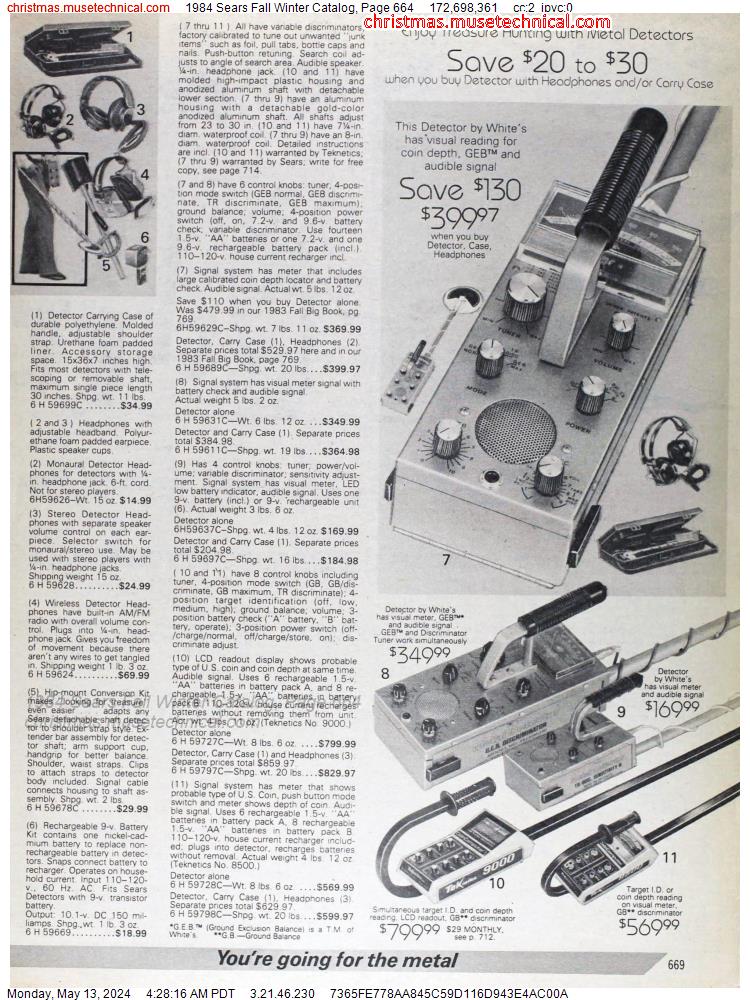 1984 Sears Fall Winter Catalog, Page 664