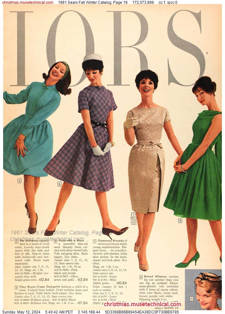 1961 Sears Fall Winter Catalog, Page 19
