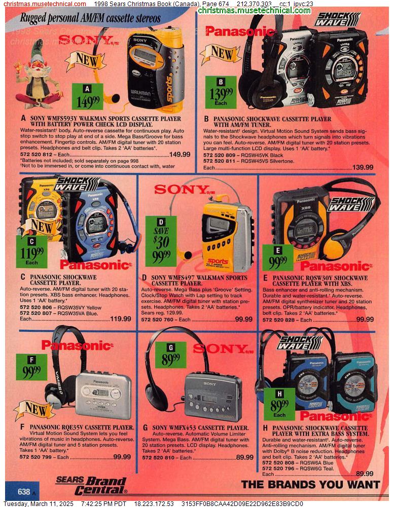 1998 Sears Christmas Book (Canada), Page 674