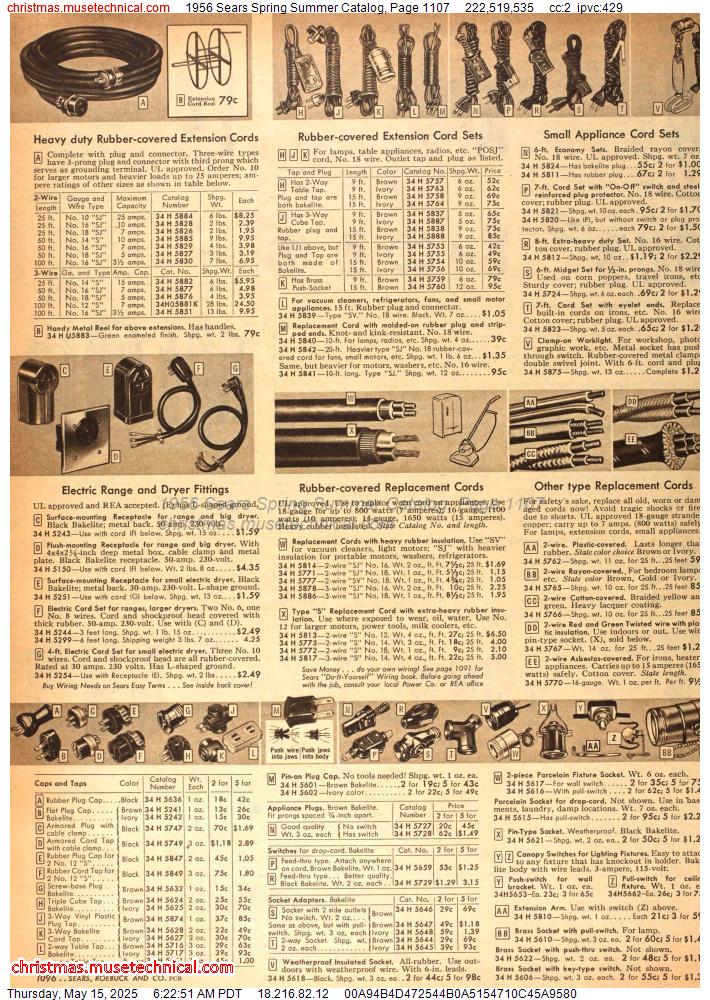 1956 Sears Spring Summer Catalog, Page 1107