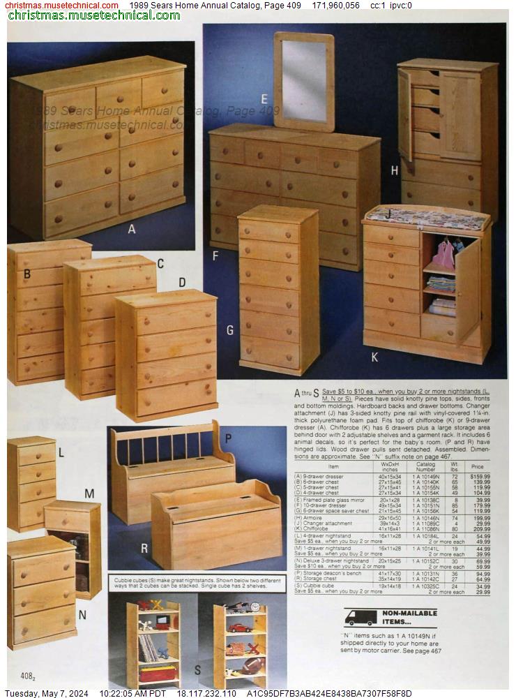 1989 Sears Home Annual Catalog, Page 409