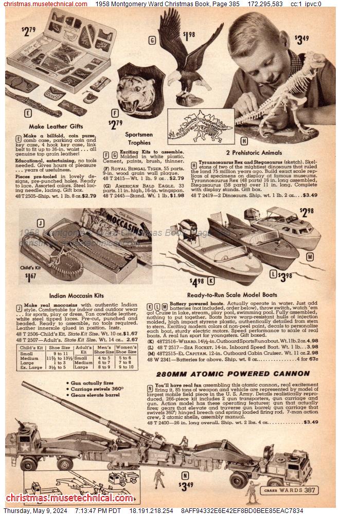 1958 Montgomery Ward Christmas Book, Page 385