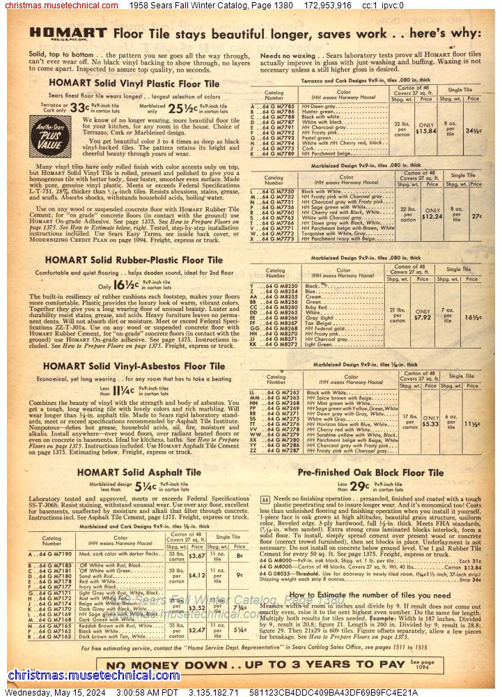 1958 Sears Fall Winter Catalog, Page 1380