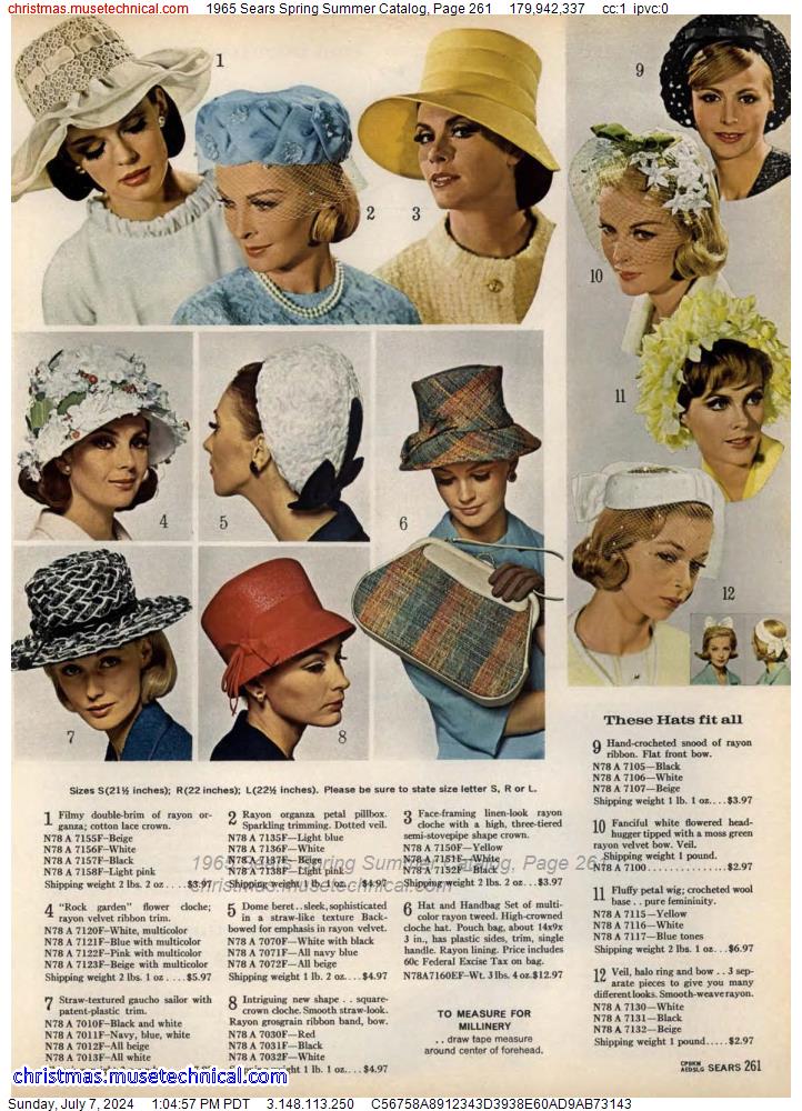 1965 Sears Spring Summer Catalog, Page 261