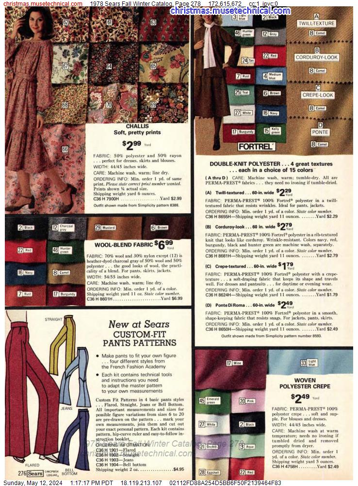 1978 Sears Fall Winter Catalog, Page 278