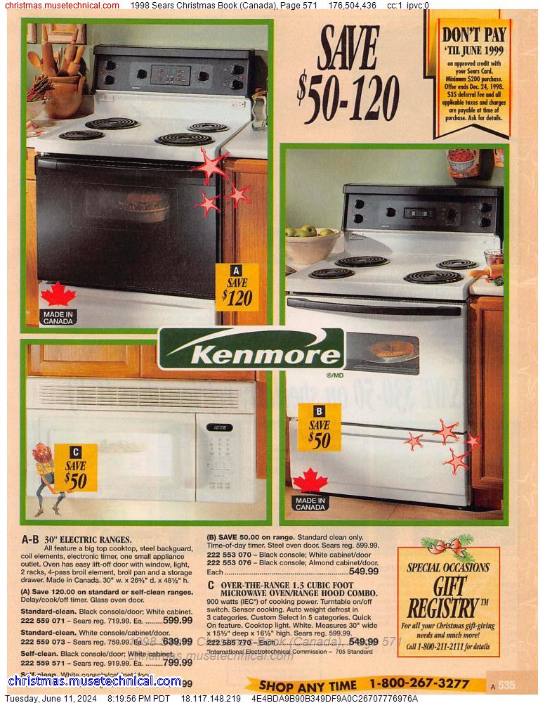 1998 Sears Christmas Book (Canada), Page 571