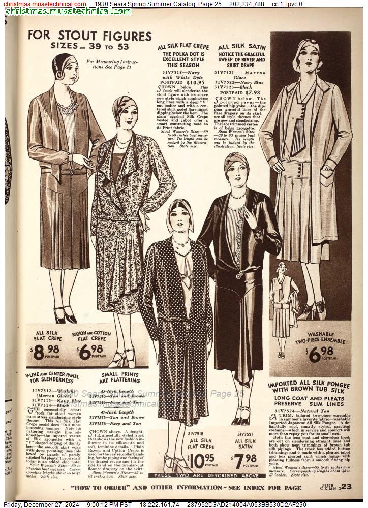 1930 Sears Spring Summer Catalog, Page 25