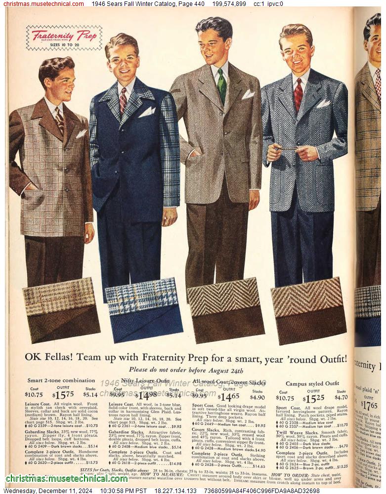 1946 Sears Fall Winter Catalog, Page 440