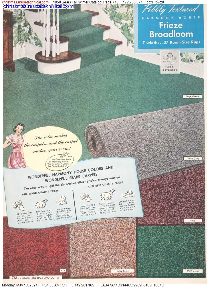 1950 Sears Fall Winter Catalog, Page 713