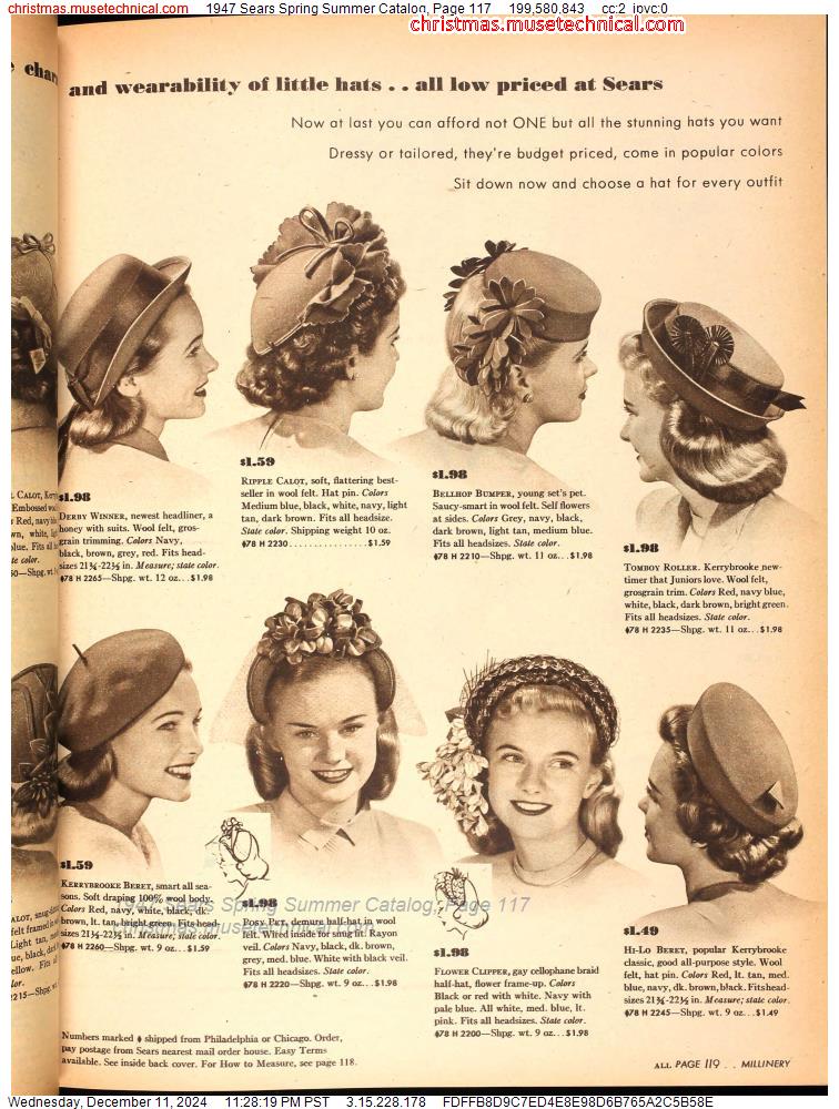 1947 Sears Spring Summer Catalog, Page 117