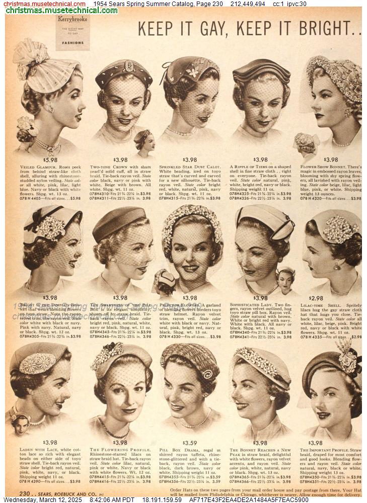 1954 Sears Spring Summer Catalog, Page 230