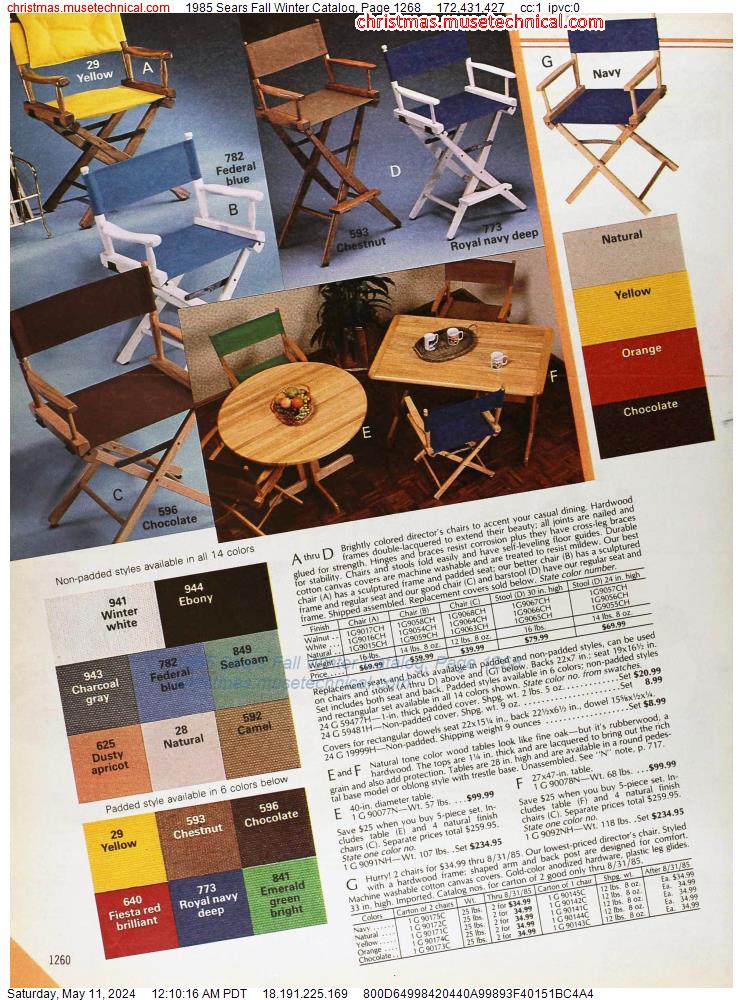1985 Sears Fall Winter Catalog, Page 1268