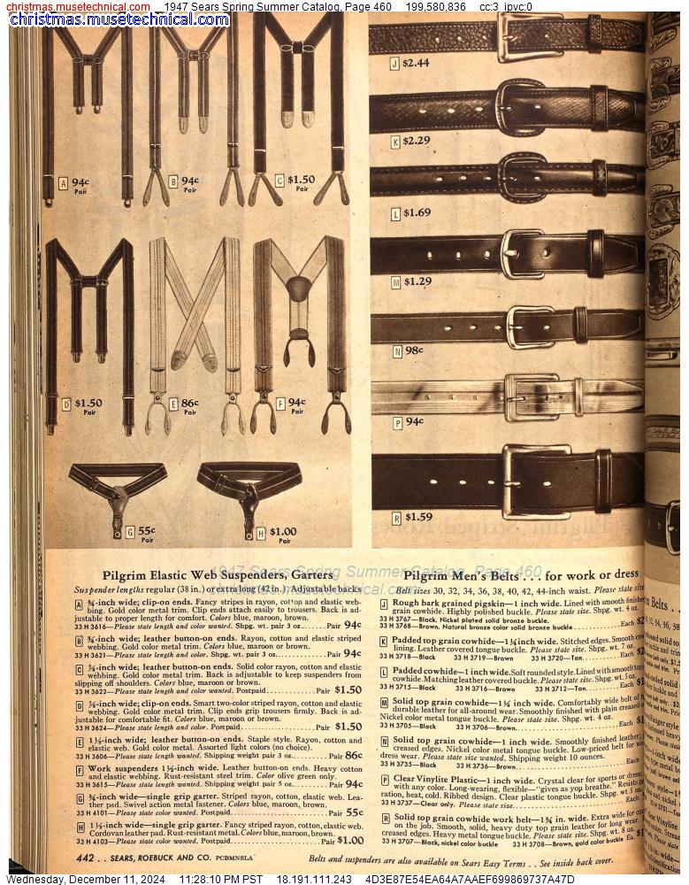 1947 Sears Spring Summer Catalog, Page 460