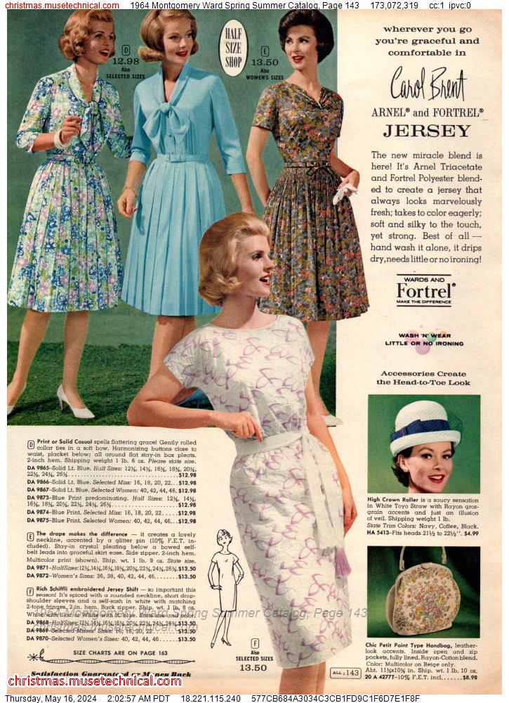 1964 Montgomery Ward Spring Summer Catalog, Page 143