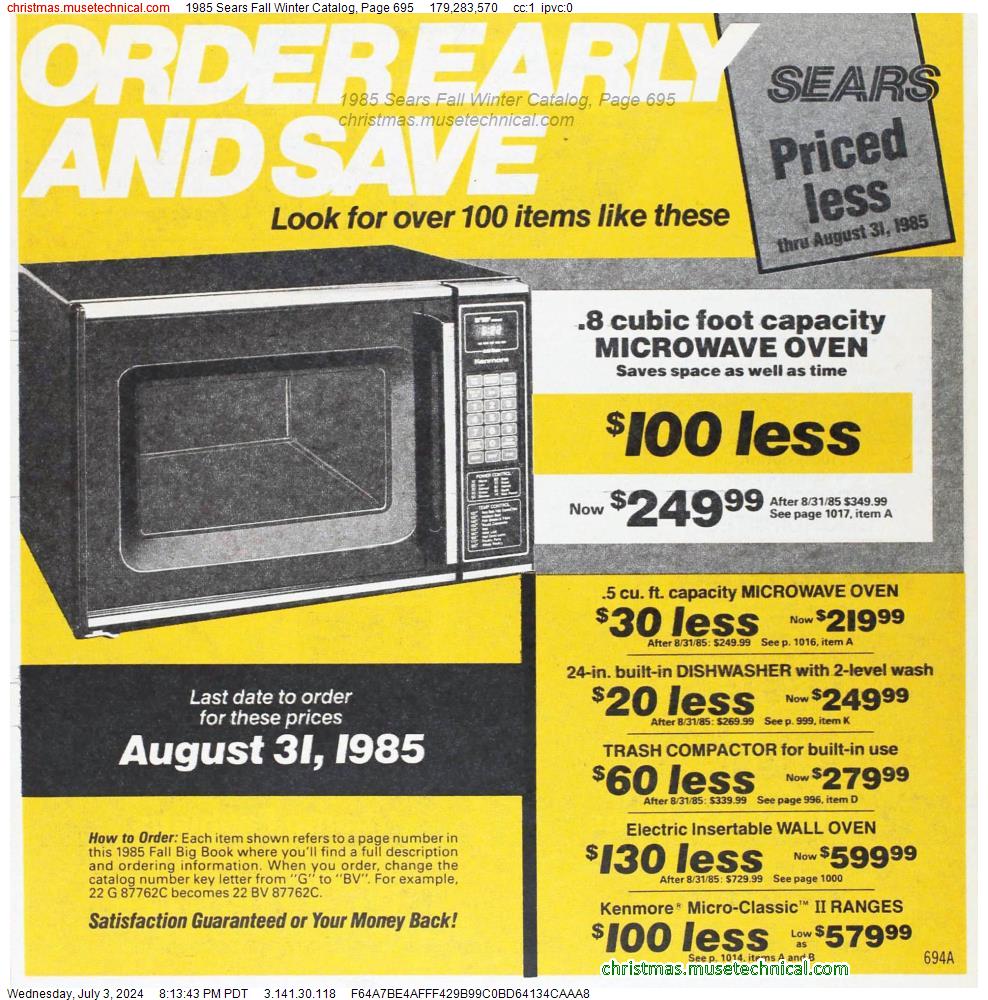 1985 Sears Fall Winter Catalog, Page 695