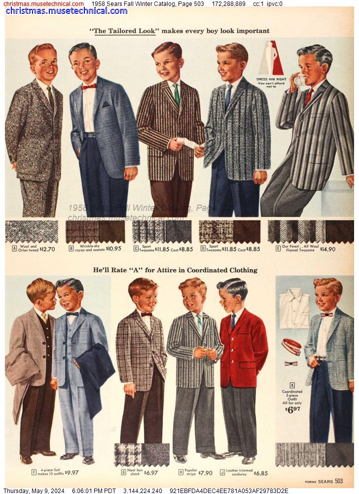 1958 Sears Fall Winter Catalog, Page 503
