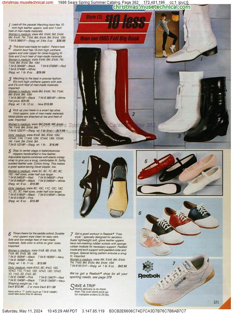 1986 Sears Spring Summer Catalog, Page 362