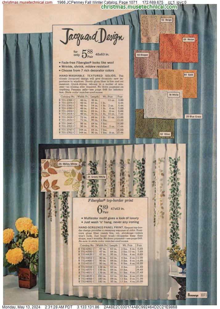 1966 JCPenney Fall Winter Catalog, Page 1071