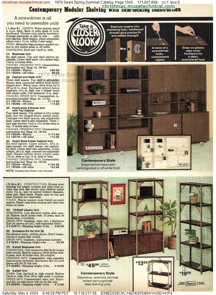 1978 Sears Spring Summer Catalog, Page 1045