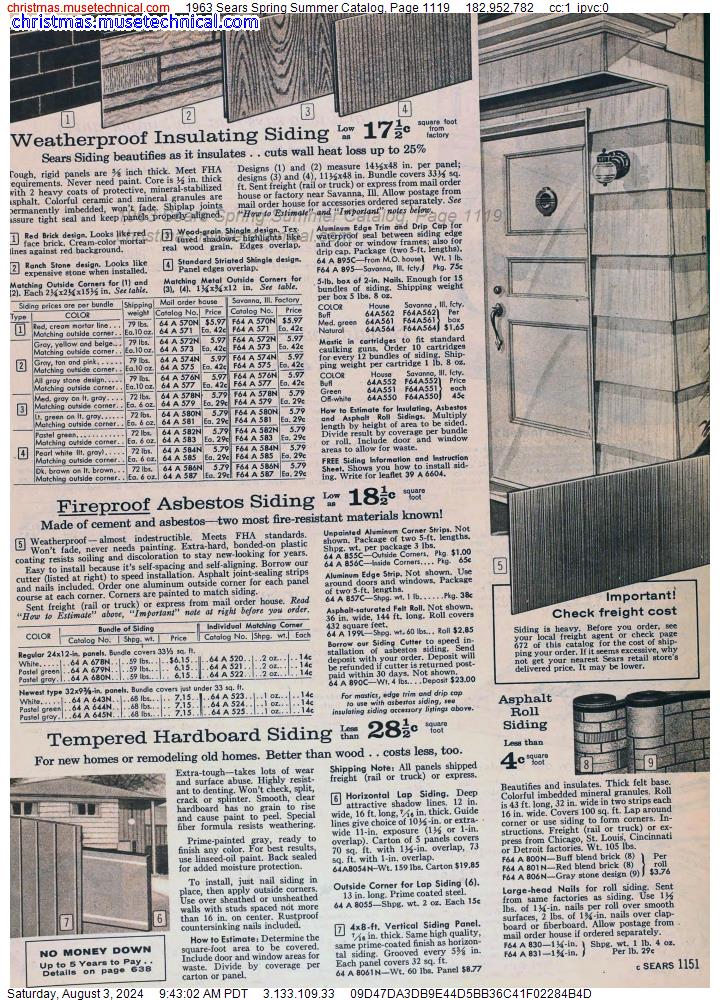 1963 Sears Spring Summer Catalog, Page 1119