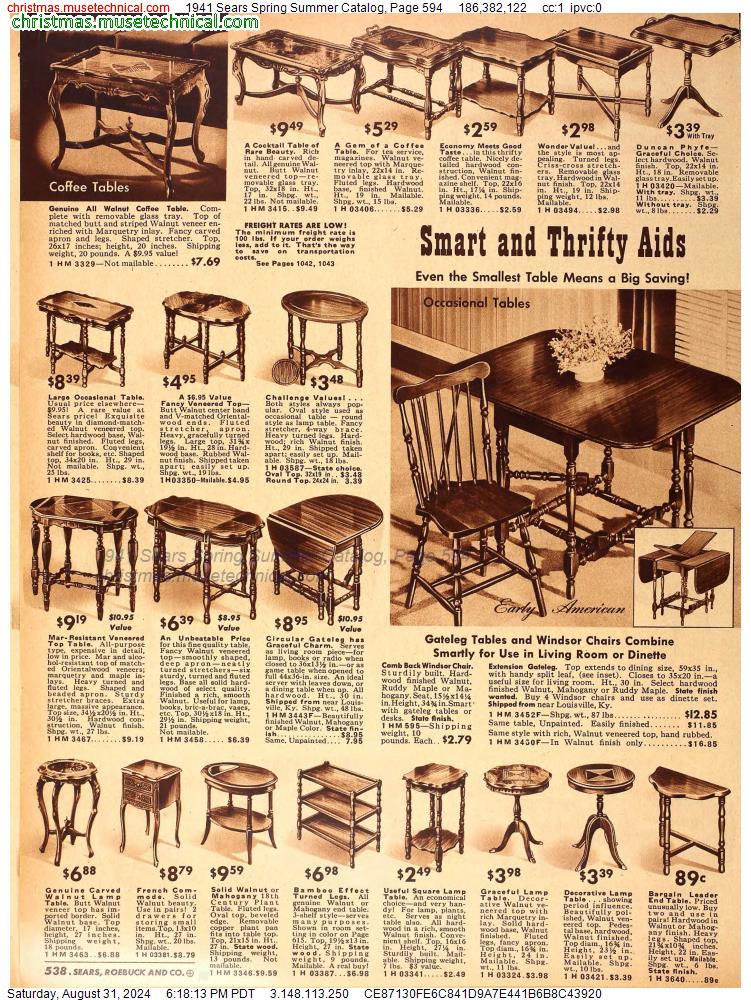 1941 Sears Spring Summer Catalog, Page 594