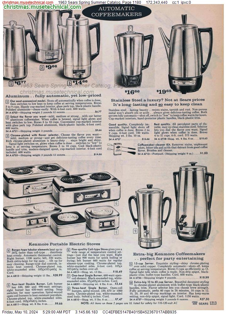1963 Sears Spring Summer Catalog, Page 1180