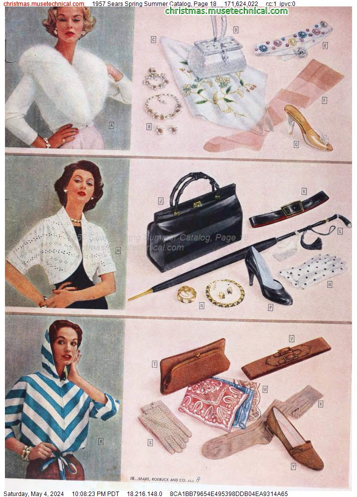 1957 Sears Spring Summer Catalog, Page 18