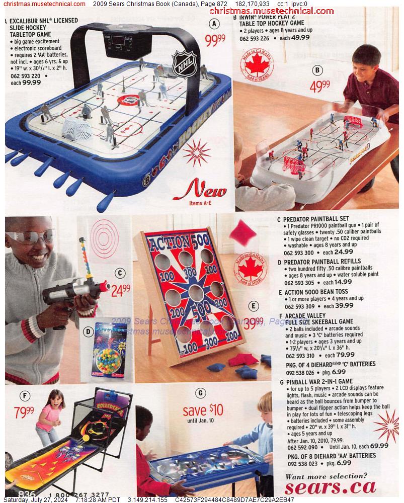 2009 Sears Christmas Book (Canada), Page 872