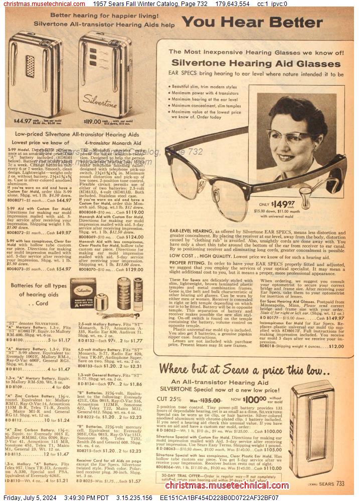 1957 Sears Fall Winter Catalog, Page 732