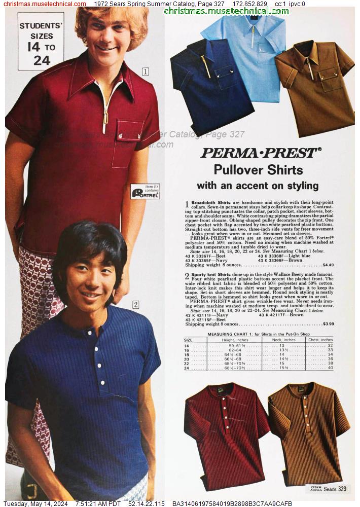 1972 Sears Spring Summer Catalog, Page 327