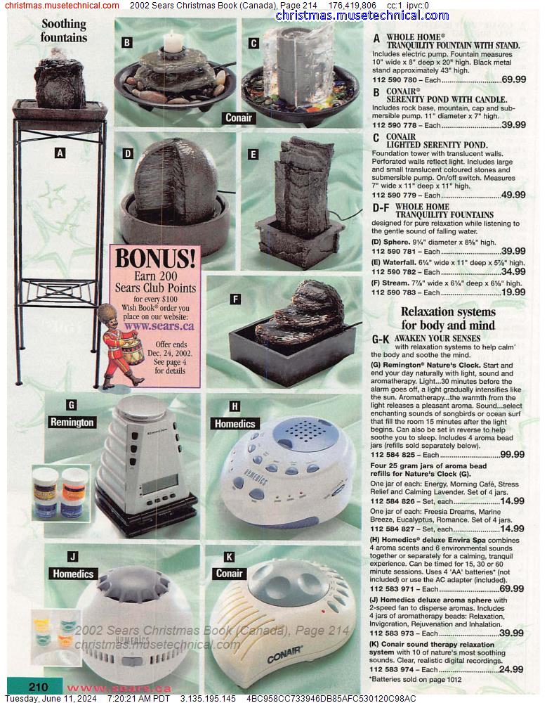 2002 Sears Christmas Book (Canada), Page 214