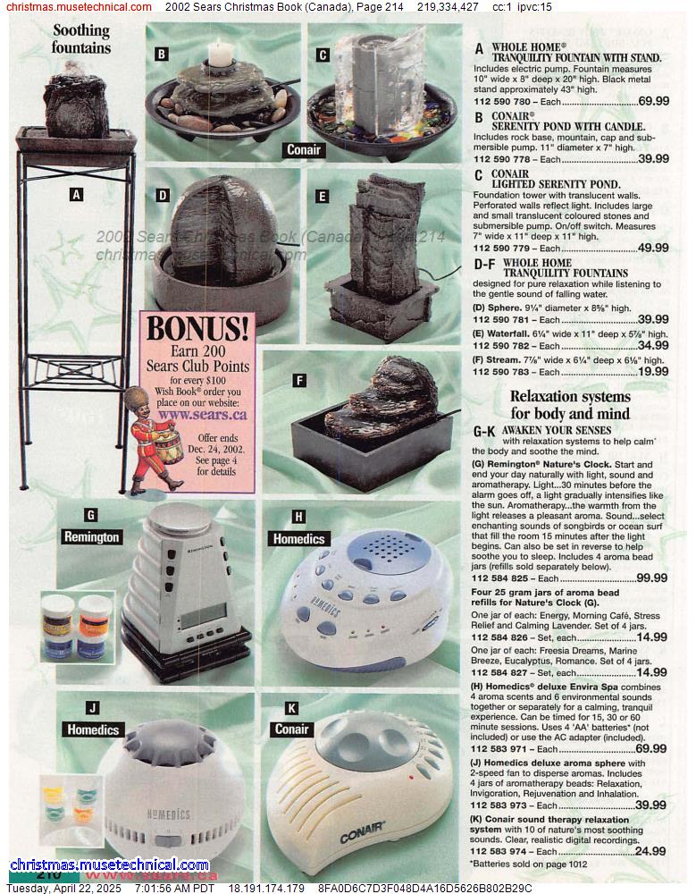 2002 Sears Christmas Book (Canada), Page 214