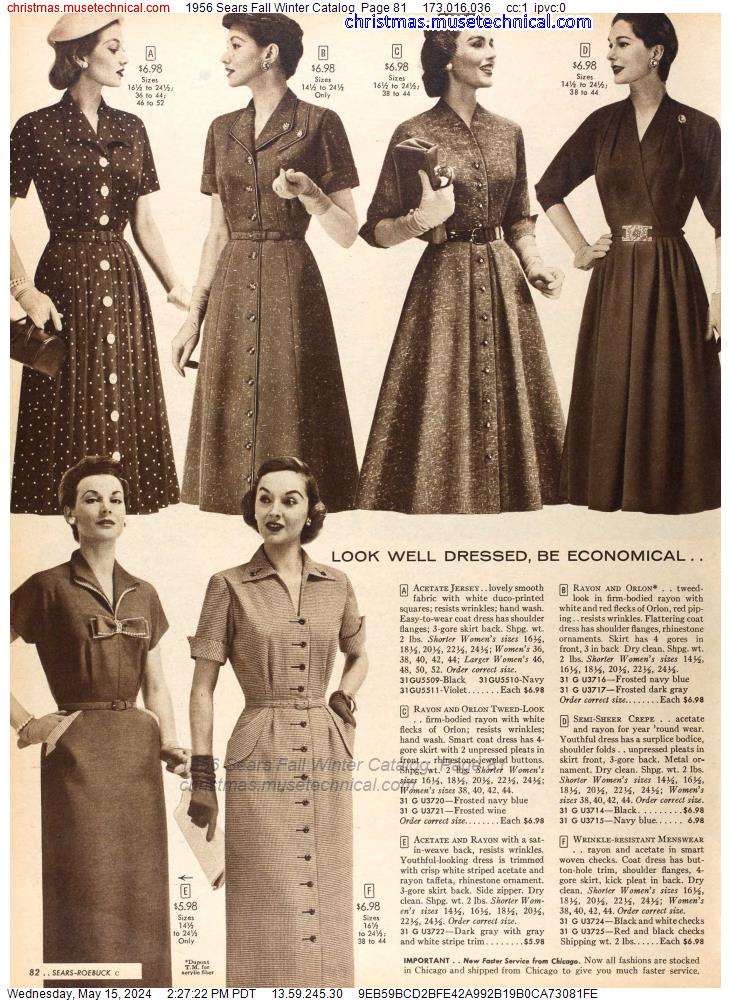 1956 Sears Fall Winter Catalog, Page 81