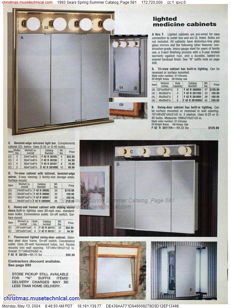 1993 Sears Spring Summer Catalog, Page 581
