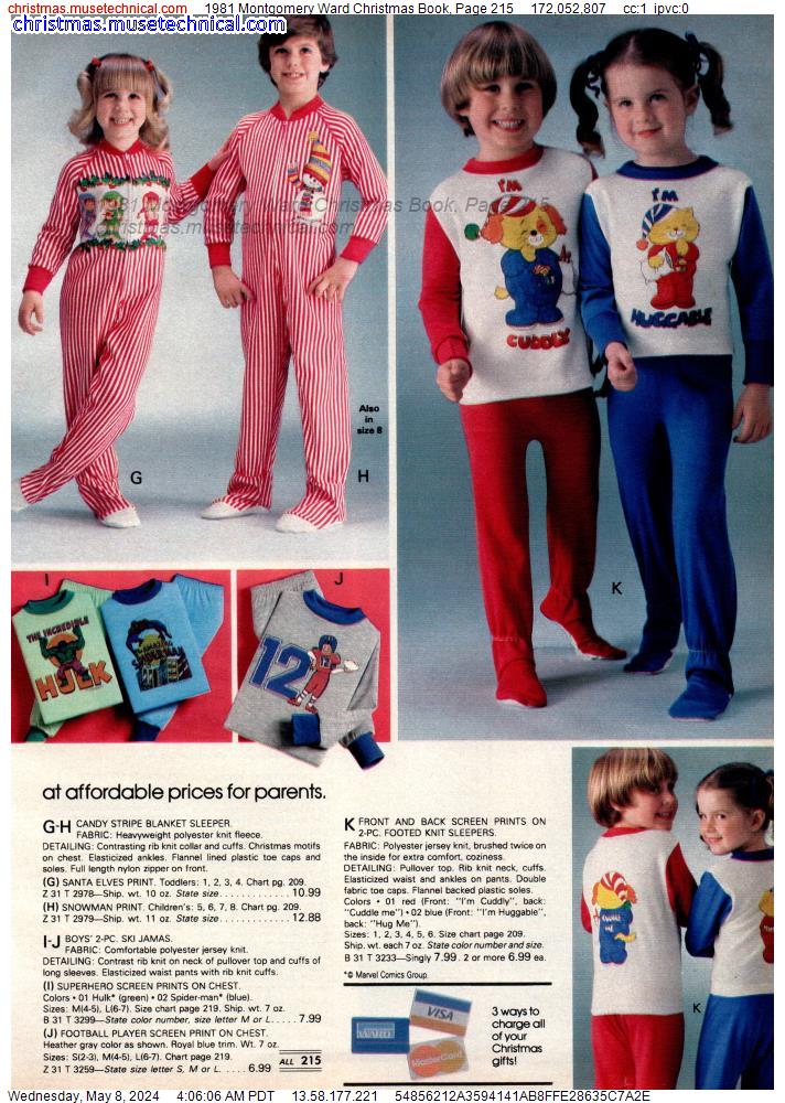 1981 Montgomery Ward Christmas Book, Page 215