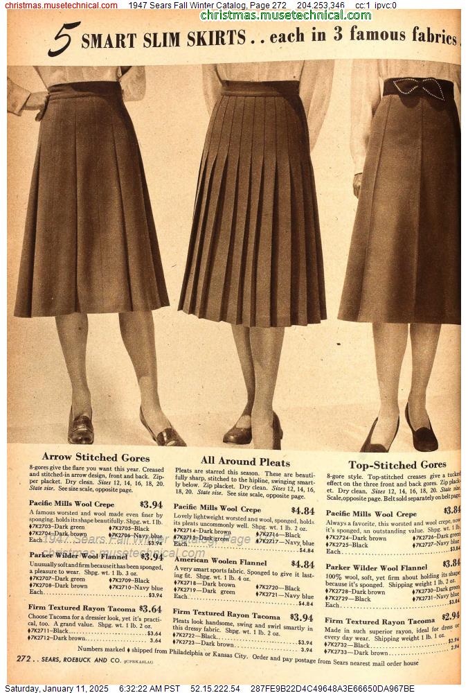 1947 Sears Fall Winter Catalog, Page 272