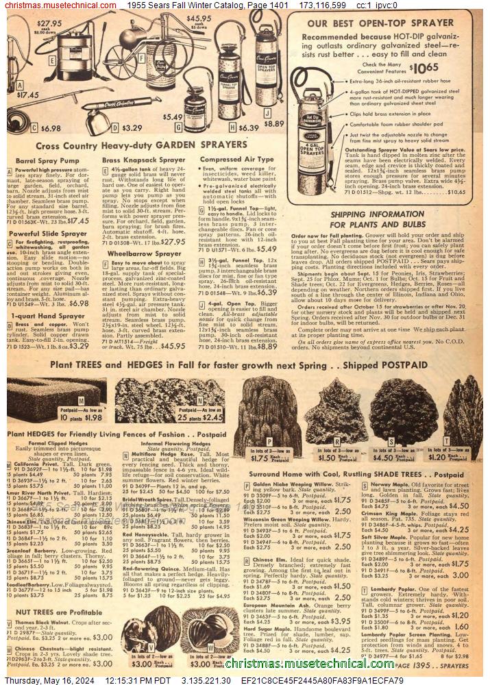 1955 Sears Fall Winter Catalog, Page 1401