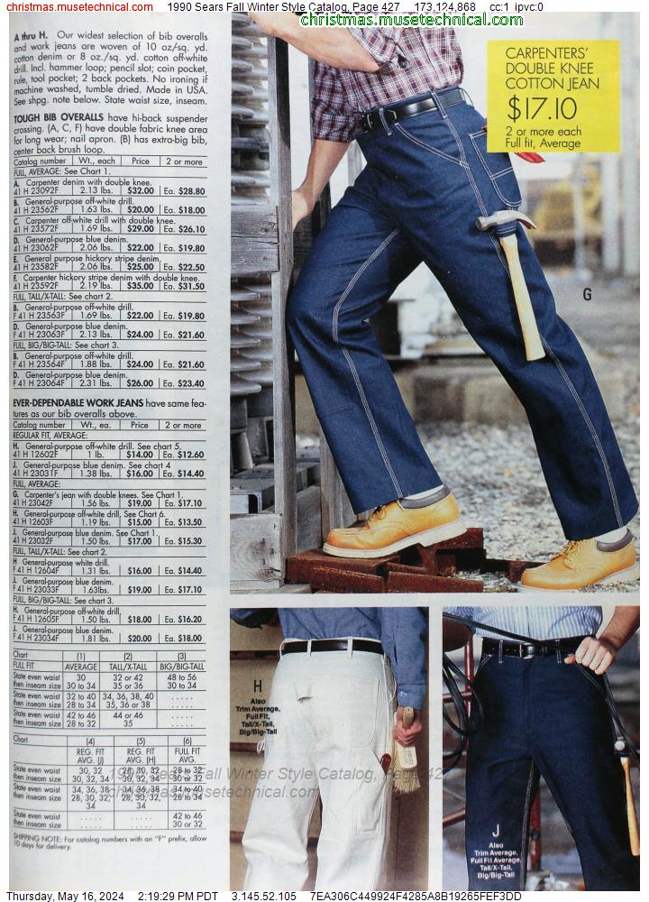 1990 Sears Fall Winter Style Catalog, Page 427