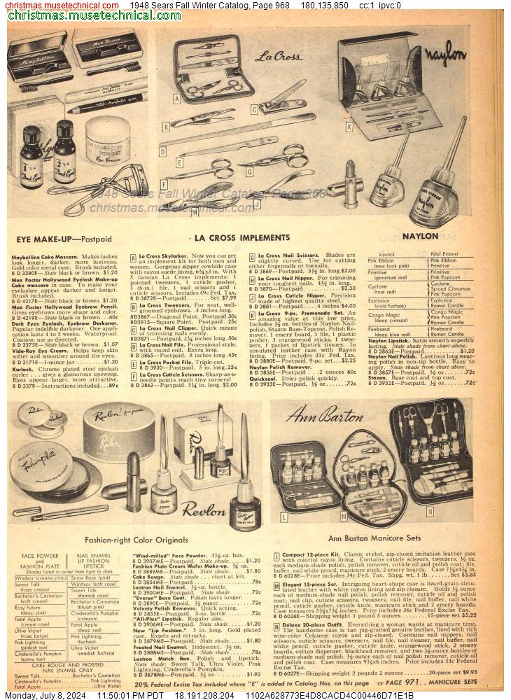 1948 Sears Fall Winter Catalog, Page 968