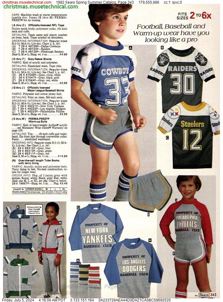 1982 Sears Spring Summer Catalog, Page 343