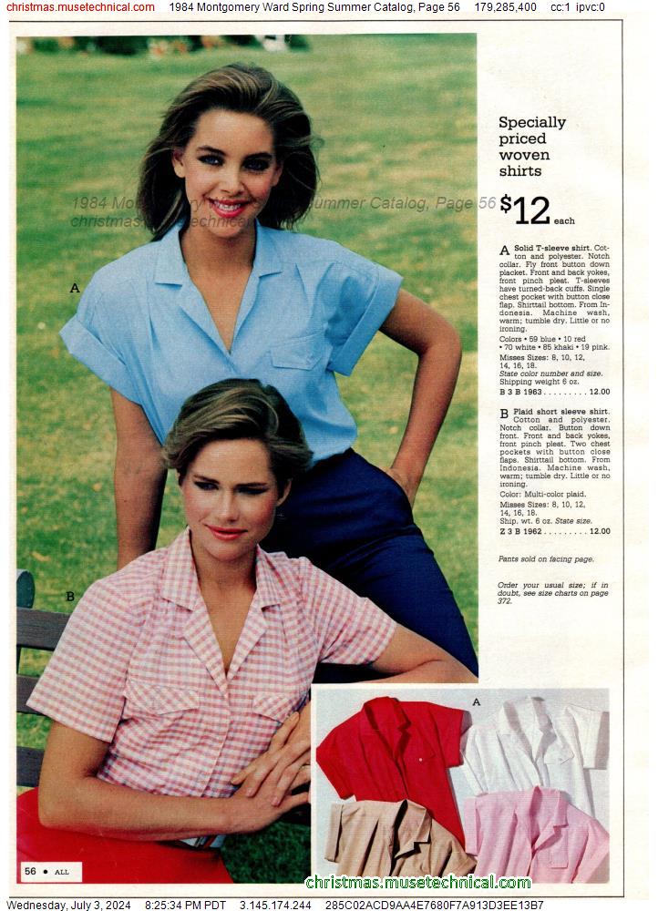 1984 Montgomery Ward Spring Summer Catalog, Page 56